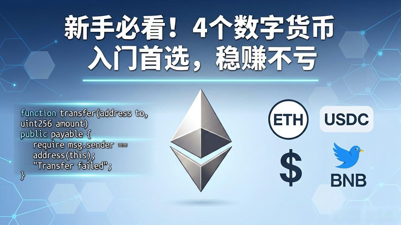 新手必看!4个数字货币入门首选,稳赚不亏