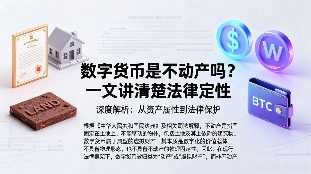 数字货币是不动产吗?一文讲清楚法律定性
