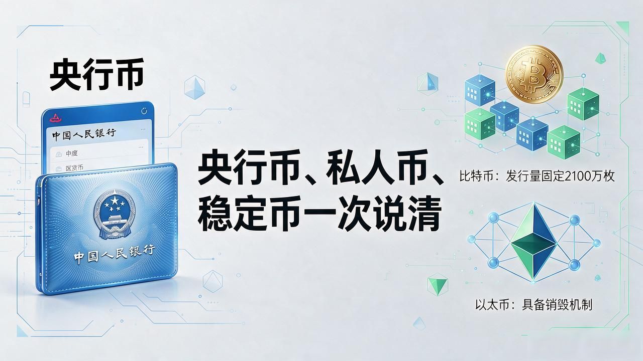 数字货币主要种类有哪些?央行币、私人币、稳定币一次说清