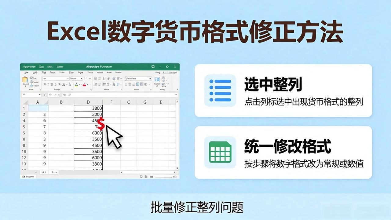 excel输入数字变货币格式怎么解决