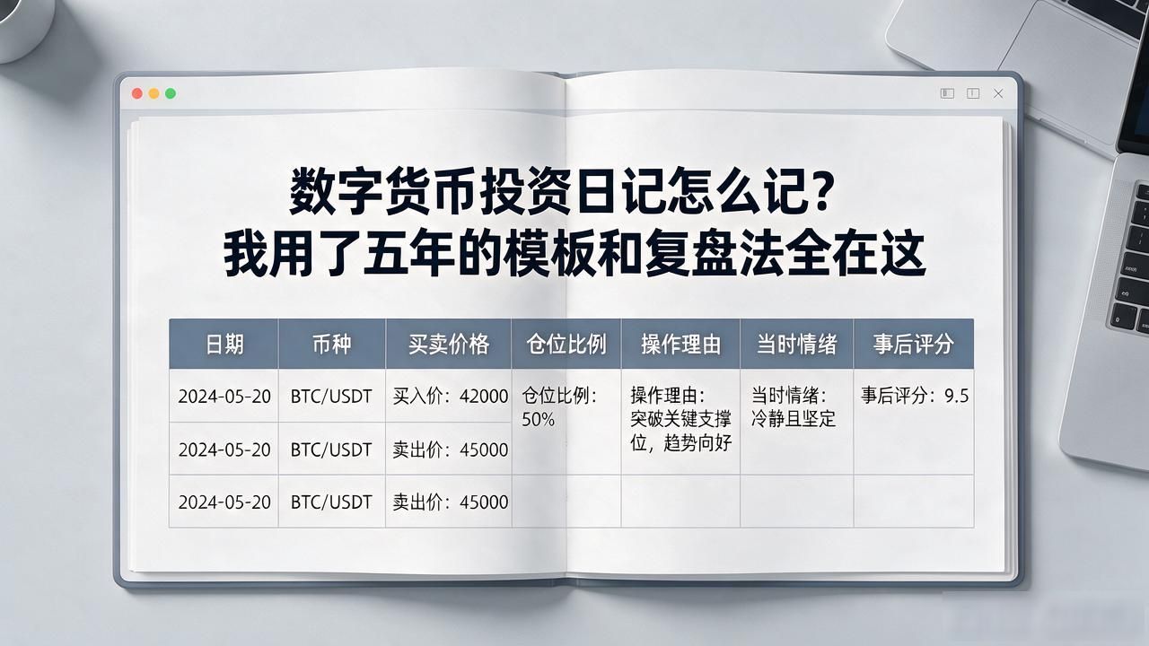 数字货币投资日记怎么记?我用了五年的模板和复盘法全在这