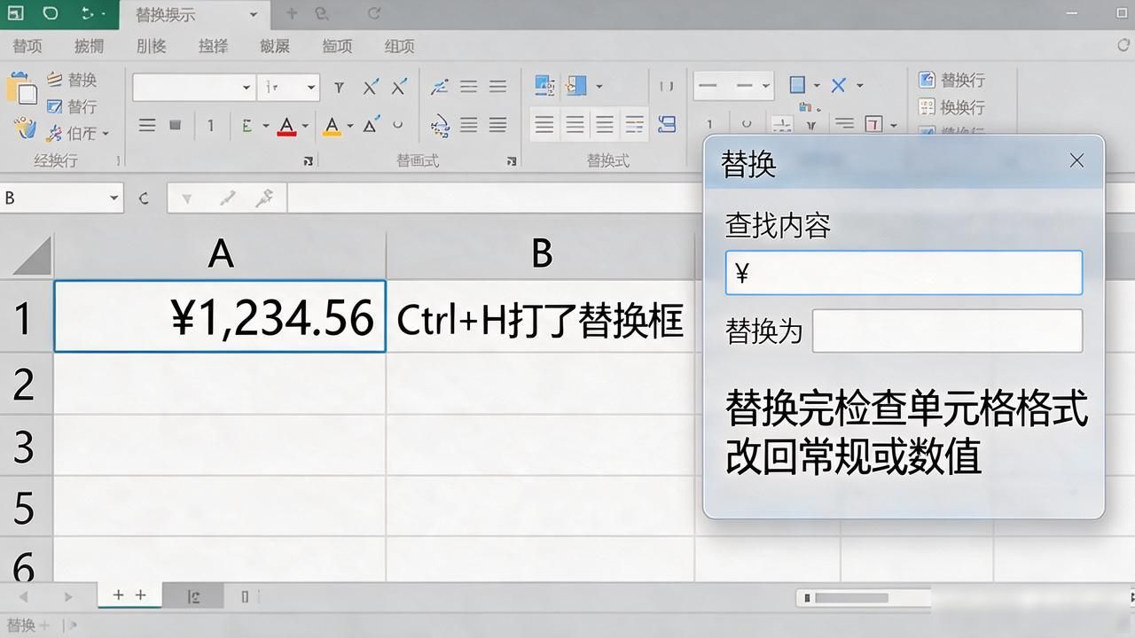 Excel表格里货币符号怎么去掉 数据变纯数字
